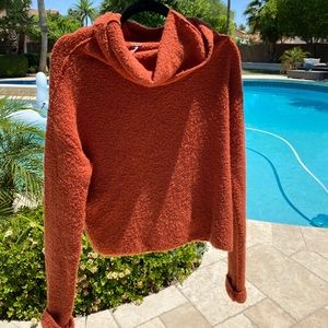 Free people orange sweater I’m soft